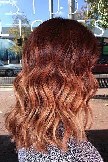 Red Ombre Balayage